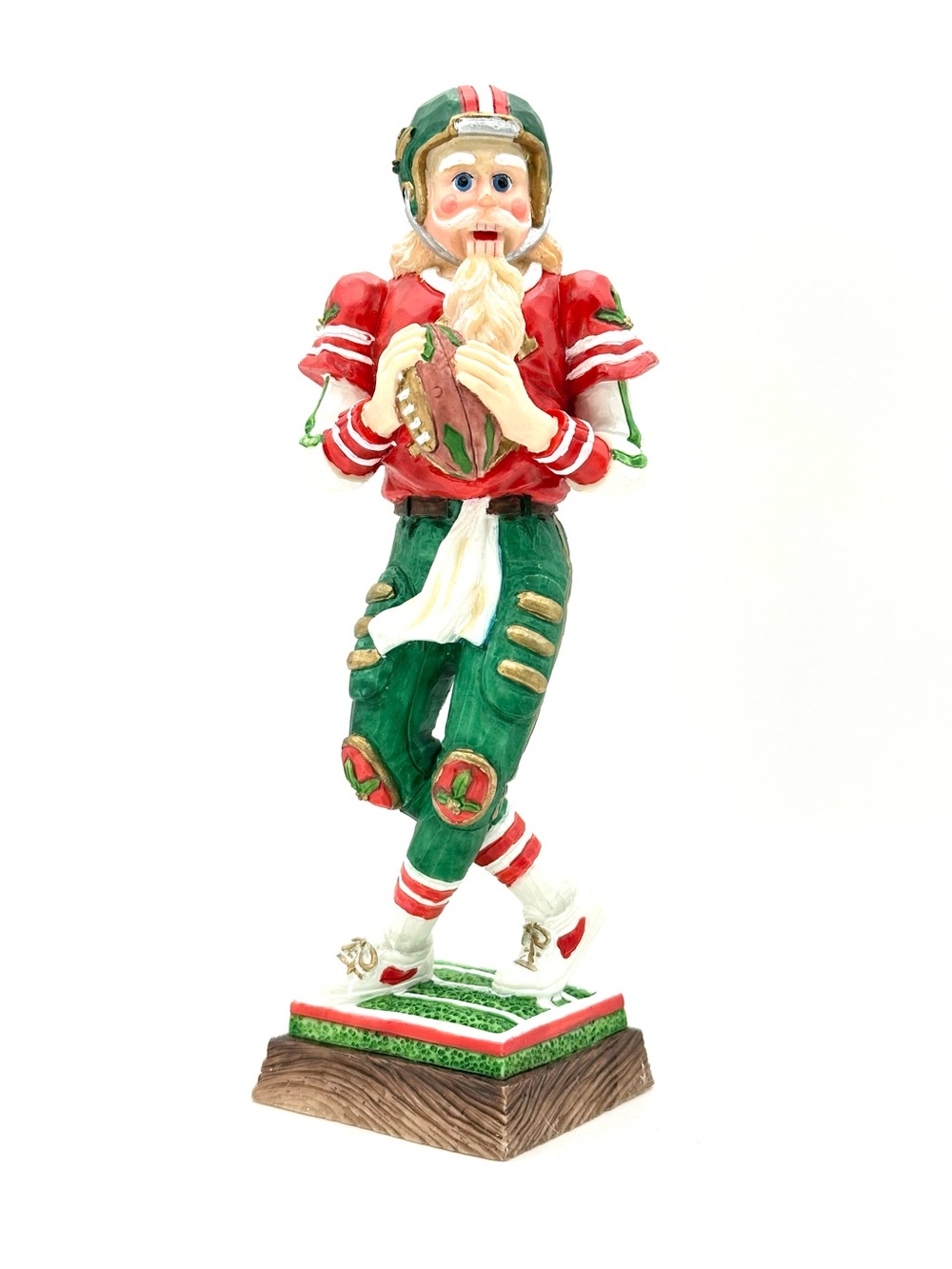 Vintage Football Player Santa Nutcracker from Nutcracker Classics 1996 New / Box